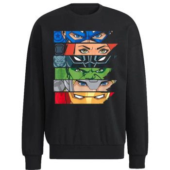Marvel Avengers Super Hero Eyes Black Unisex Sweatshirt