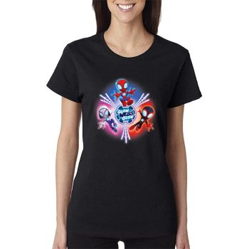 Marvel Spidey and His Amazing Friends Glow Webs Glow Icon Women Lady T-Shirt