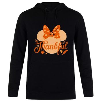 Minnie Mouse Thankful Disney Thanksgiving S Unisex Pullover Hoodie
