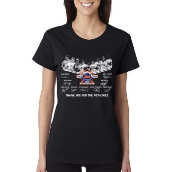 New York Mets 1962 2022 60Th Anniversary Signatures Thank You For The Memories Women Lady T-Shirt