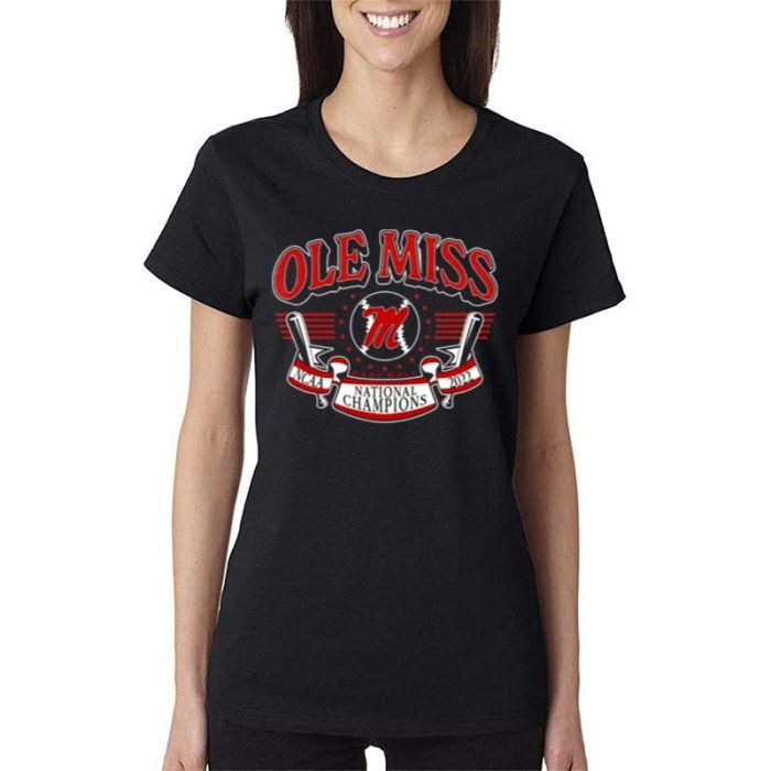 Ole Miss 2022 Ncaa Baseball National Championships Women Lady T-Shirt