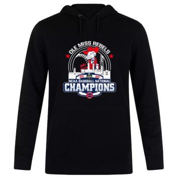 Ole Miss Logo NCAA Baseball National Champions 2022 Ole Miss Rebels Unisex Pullover Hoodie