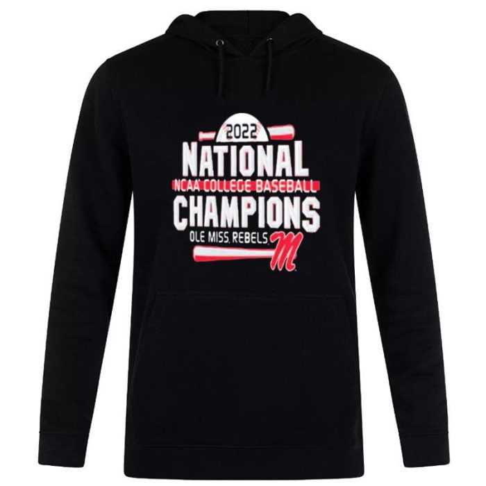 Ole Miss Rebels 2022 NCAA Baseball Champions Tee Unisex Pullover Hoodie