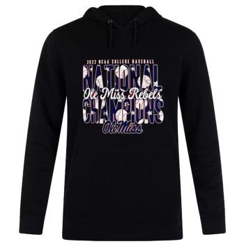 Ole Miss Rebels 2022 NCAA Baseball College World Series Champions 2 Hit Unisex Pullover Hoodie