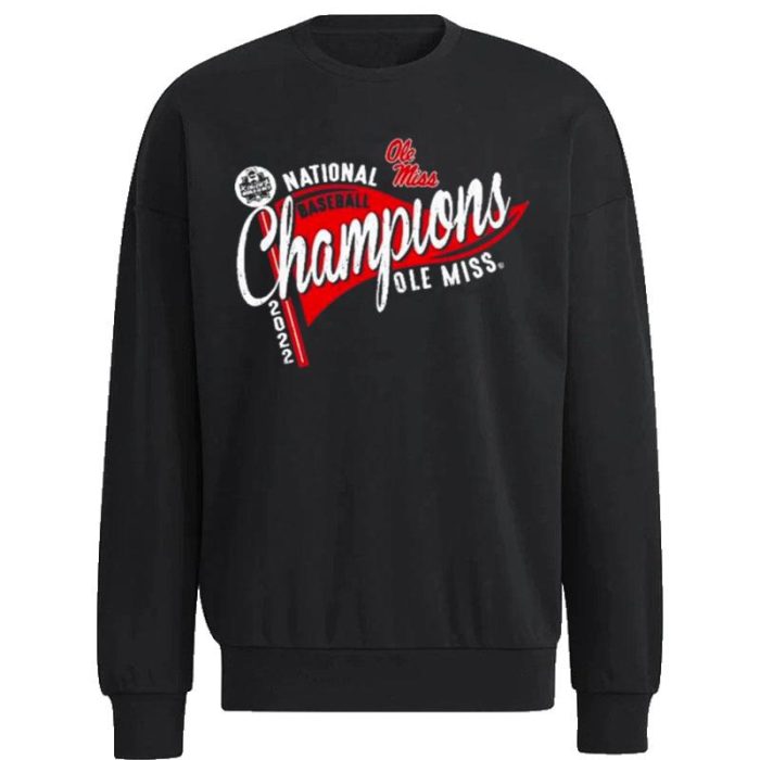 Ole Miss Rebels 2022 NCAA Baseball College World Series Champions Pennant Unisex Sweatshirt