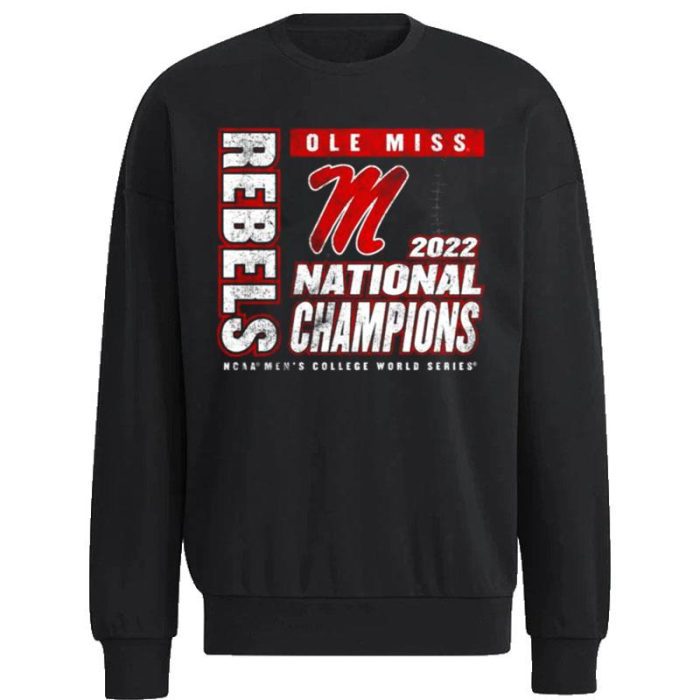 Ole Miss Rebels 2022 NCAA Baseball College World Series Champions Pitching Mound Tri Blend Unisex Sweatshirt