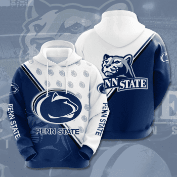 Penn State Nittany Lions Football Team Unisex 3D Pullover Hoodie - White IHT1517