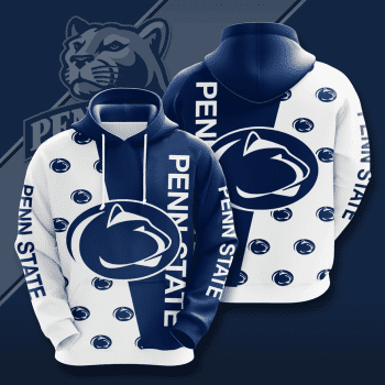 Penn State Nittany Lions Logo 3D Unisex Pullover Hoodie - Navy White IHT2297