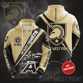 Personalized Army Black Knights West Point Go Army 3D Unisex Pullover Hoodie - Black Yellow IHT1753