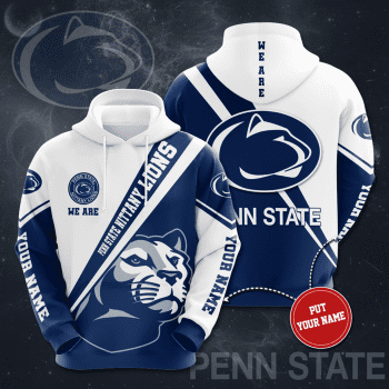 Personalized Penn State Nittany Lions We Are 3D Unisex Pullover Hoodie - Navy White IHT2231