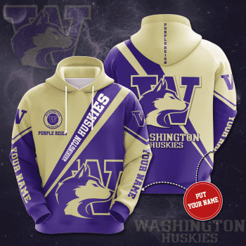 Personalized Washington Huskies Purple Reign 3D Unisex Pullover Hoodie - Purple Yellow IHT1728