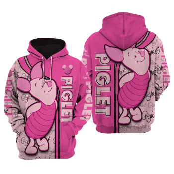 Piglet Costume Disney Winnie The Pooh Unisex 3D Pullover Hoodie IHT1387