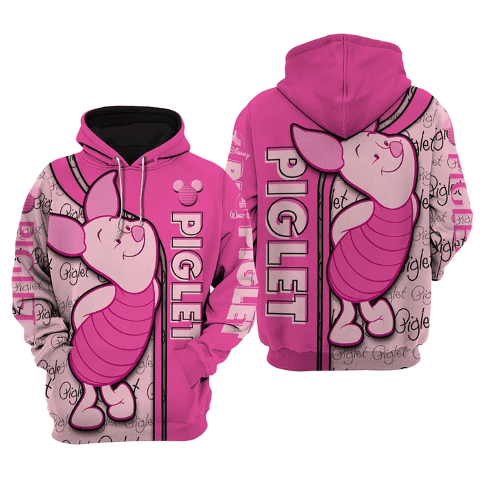 Piglet-Costume-Disney-Winnie-The-Pooh-Unisex-3D-Pullover-Hoodie-IHT1387 Piglet Costume Disney Winnie The Pooh Unisex 3D Pullover Hoodie IHT1387