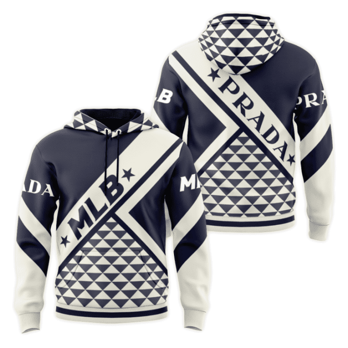 Prada MLB Unisex Pullover 3D Hoodie Luxury Brand Gifts 2023-24 IHT3313