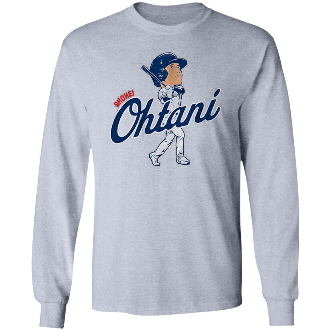 Shohei Ohtani Batting Caricature Unisex LongSleeve Shirt – Cadadesigns