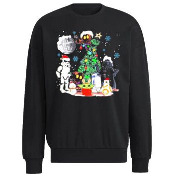 Star Wars Characters Chibi Merry Christmas Ligh Unisex Sweatshirt