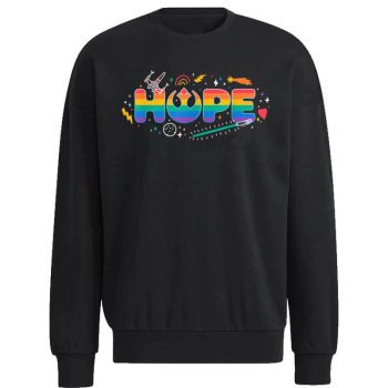 Star Wars Pride Hope Rainbow Rebel Symbol Galactic Doodles Unisex Sweatshirt