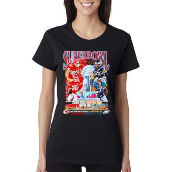 Super Bowl Kansas City Chiefs Vs. Philadelphia Eagles Super Bowl Lvii Signature Women Lady T-Shirt