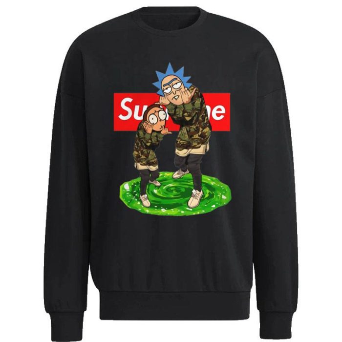 Supreme Bape Rick And Morty Unisex Sweatshirt