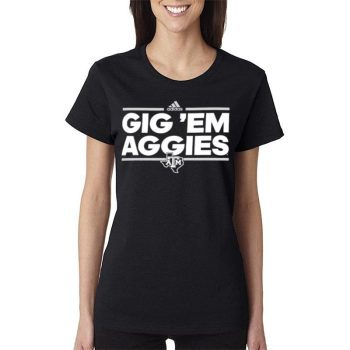 Texas A&M Aggies Gig  Em Aggies Women Lady T-Shirt