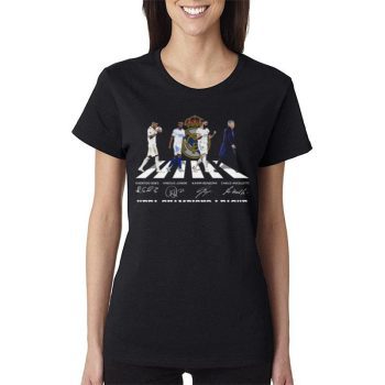 The Goes And Junior And Benzema And Ancelotti Abbey Road 2022 Uefa Champions League Real Madrid Cf Women Lady T-Shirt