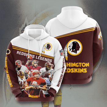 Washington Redskins Legends 3D Unisex Pullover Hoodie - Garnet White IHT1668