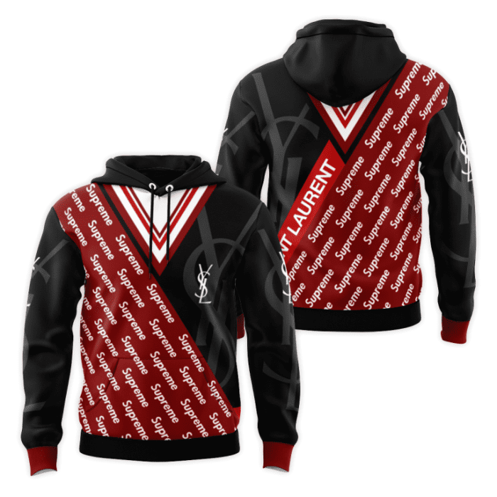 Yves Saint Laurent Supreme Unisex Pullover 3D Hoodie Luxury Brand Gifts 2023-24 IHT3271