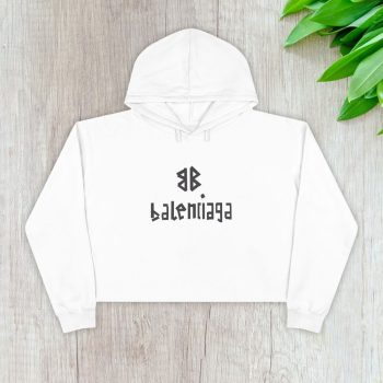 Balenciaga Bb Logo Luxury Crop Pullover Hoodie For Lady CPH1026