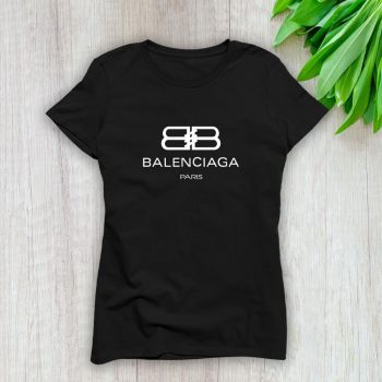 Balenciaga Bb Paris Logo Luxury Lady T-Shirt Luxury Tee For Women LDS1007