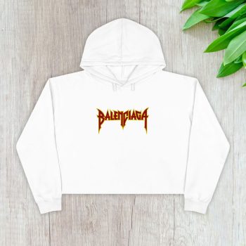 Balenciaga Metal Logo Crop Pullover Hoodie For Lady CPH1010