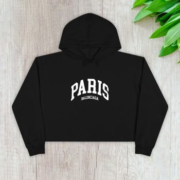 Balenciaga Paris Crop Pullover Hoodie For Lady CPH1022