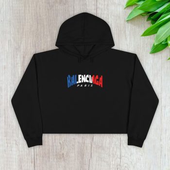 Balenciaga Paris Logo Crop Pullover Hoodie For Lady CPH1021