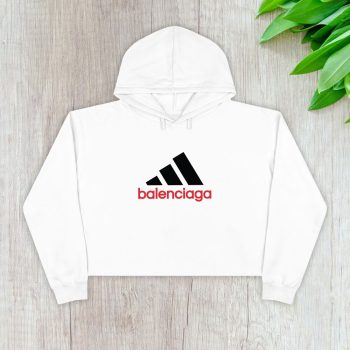 Balenciaga X Adidas Logo Crop Pullover Hoodie For Lady CPH1018