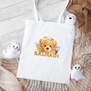 Balmain Teddy Bear Luxury Cotton Canvas Tote Bag TTB1057