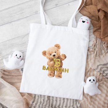Balmain Teddy Bear Luxury Cotton Canvas Tote Bag TTB1058