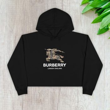 Burberry London Logo Luxury Crop Pullover Hoodie For Lady CPH1071