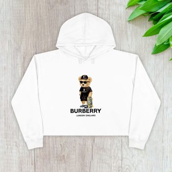 Burberry London Teddy Bear Crop Pullover Hoodie For Lady CPH1092