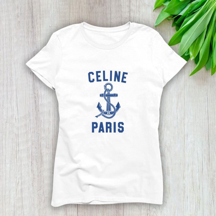 Celine Paris 70'S Anchor Lady T-Shirt Luxury Tee For Women LDS1139