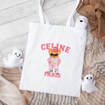 Celine Paris Teddy Bear Luxury Cotton Canvas Tote Bag TTB1133