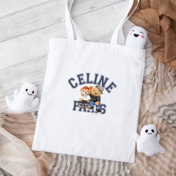 Celine Teddy Bear Luxury Cotton Canvas Tote Bag TTB1128