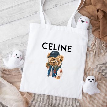 Celine Teddy Bear Luxury Cotton Canvas Tote Bag TTB1129