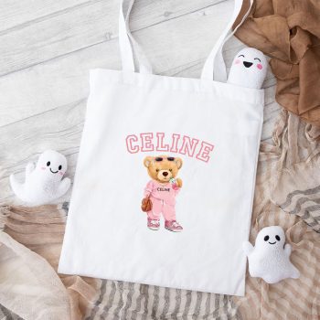 Celine Teddy Bear Luxury Cotton Canvas Tote Bag TTB1131