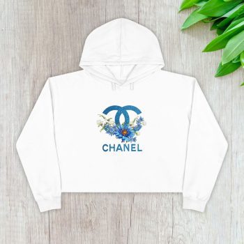Chanel Glitter Flower Logo Crop Pullover Hoodie For Lady CPH1154