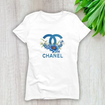 Chanel Glitter Flower Logo Lady T-Shirt Luxury Tee For Women LDS1155