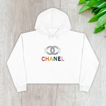 Chanel Glitter Luxury Logo Crop Pullover Hoodie For Lady CPH1146