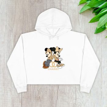 Chanel Mickey Mouse And Minnie Mouse Couple Crop Pullover Hoodie For Lady CPH1155