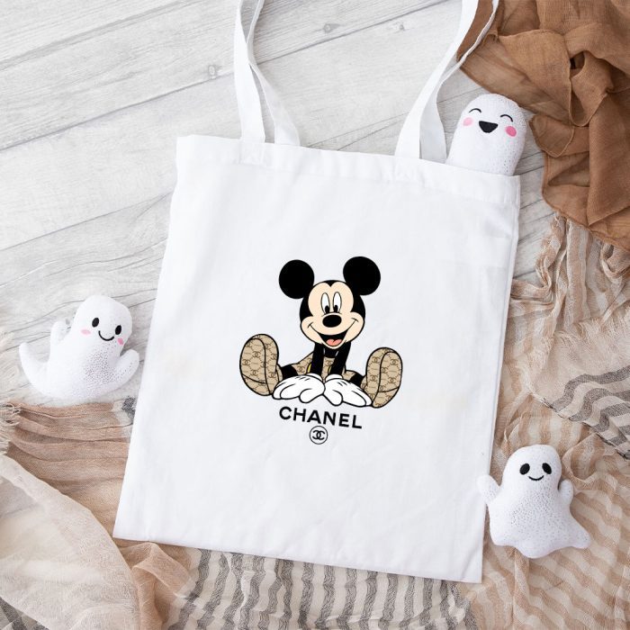 Chanel Mickey Mouse Cotton Canvas Tote Bag TTB1159