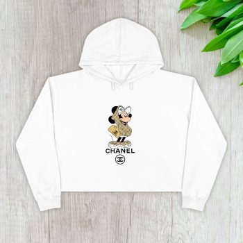 Chanel Mickey Mouse Crop Pullover Hoodie For Lady CPH1156