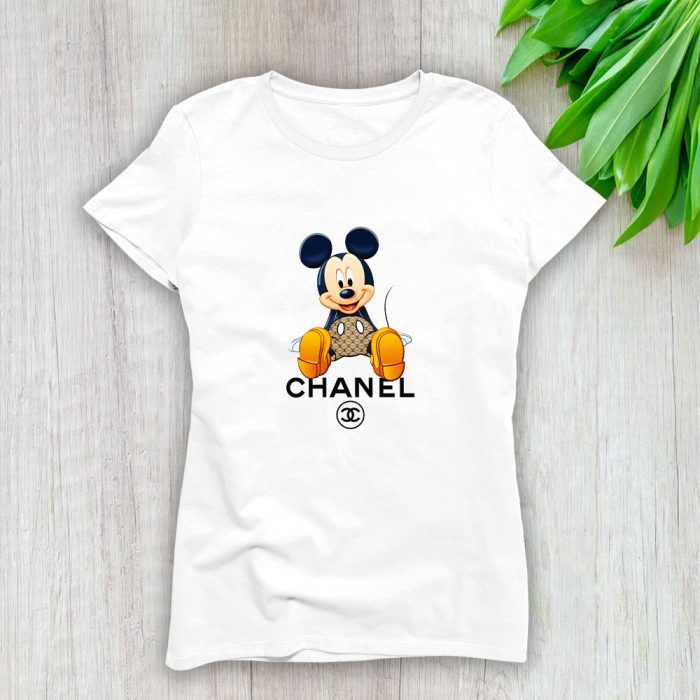 Chanel Mickey Mouse Lady T-Shirt Luxury Tee For Women LDS1165