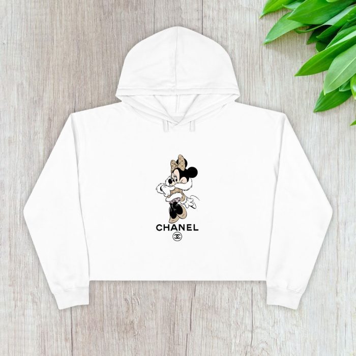 Chanel Minnie Mouse Crop Pullover Hoodie For Lady CPH1162